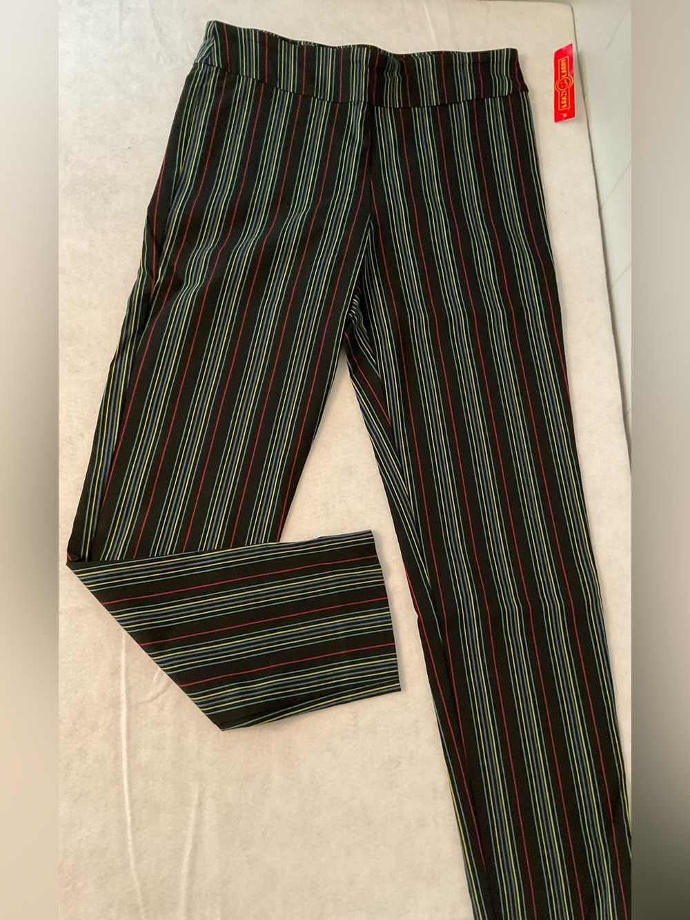 Krazy  Larry Multicolor Striped Stretch Pants Made in USA